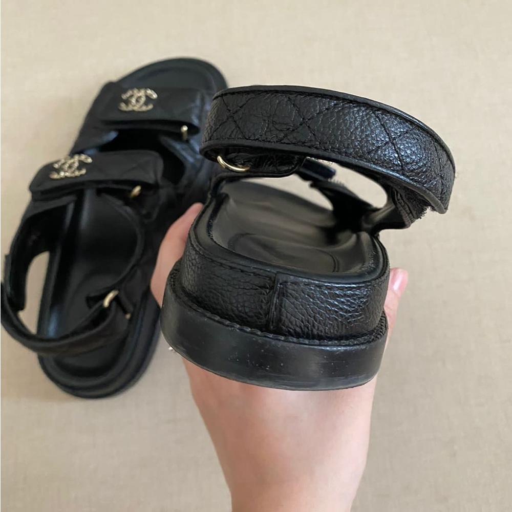 ** SOLD ** CHANEL CC DAD SANDALS - Picture 4 of 13